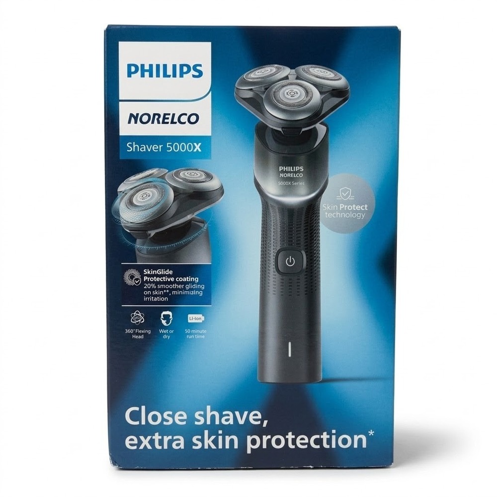 Philips Norelco Shaver 5000X Mens OS Black New X5004/84 SkinProtect Wet Dry